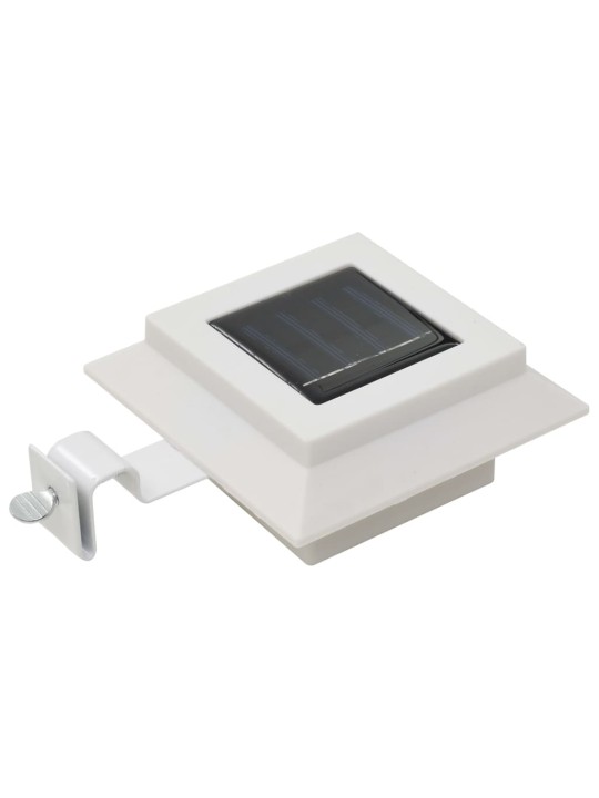 Zahradní solární lampy 6 ks LED čtvercové 12 cm bílé