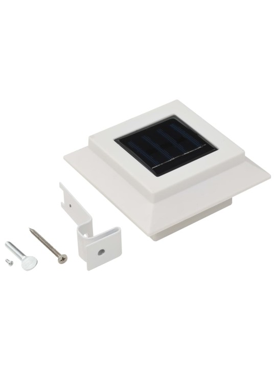 Zahradní solární lampy 6 ks LED čtvercové 12 cm bílé