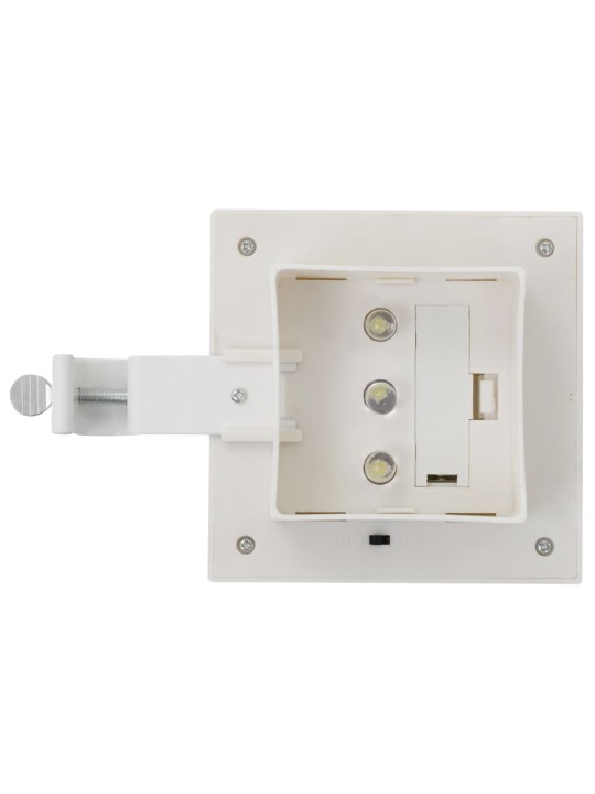 Zahradní solární lampy 6 ks LED čtvercové 12 cm bílé