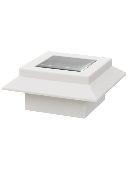 Zahradní solární lampy 6 ks LED čtvercové 12 cm bílé