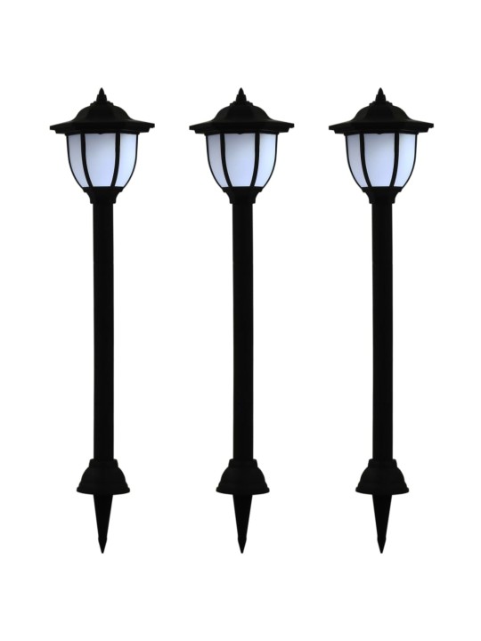 Zahradní solární lampy 3 ks LED černé
