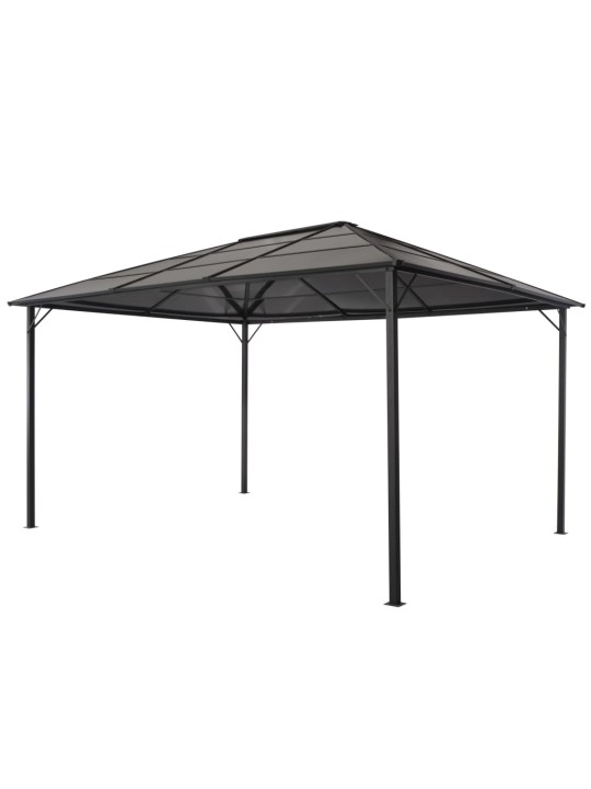 Altán se střechou hliník 4 x 3 x 2,6 m černý