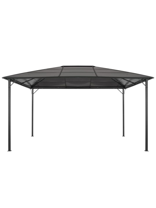 Altán se střechou hliník 4 x 3 x 2,6 m černý