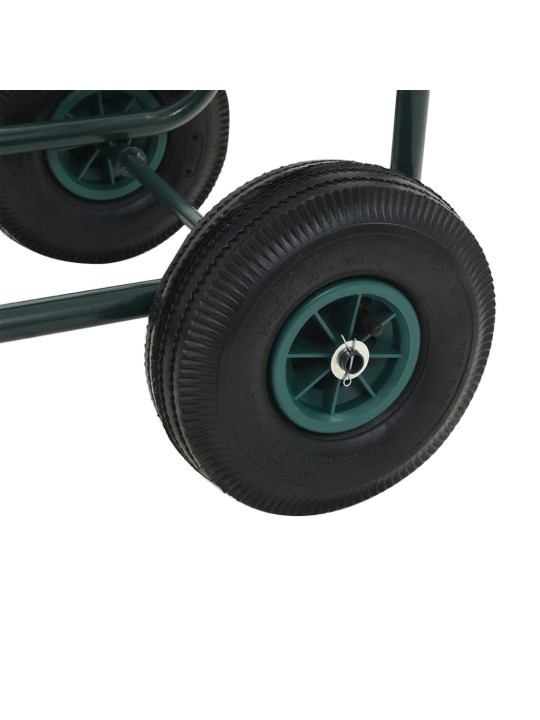 Vozík na zahradní hadici s navijákem 1/2'' zelený 75 m ocel