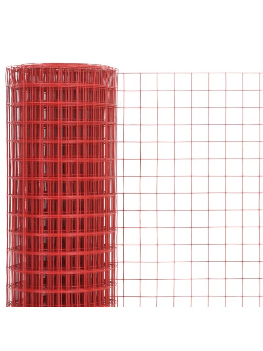 Pletivo ke kurníku ocel PVC vrstva 10 x 1 m červené