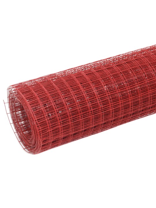Pletivo ke kurníku ocel PVC vrstva 25 x 0,5 m červené