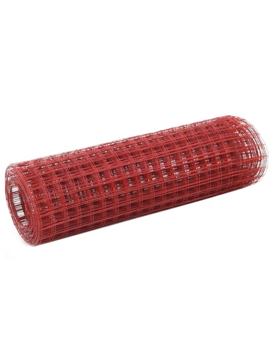 Pletivo ke kurníku ocel PVC vrstva 25 x 0,5 m červené