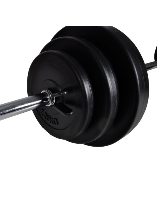 Posilovací lavice se sadou činek barbell a dumbbell 30,5 kg