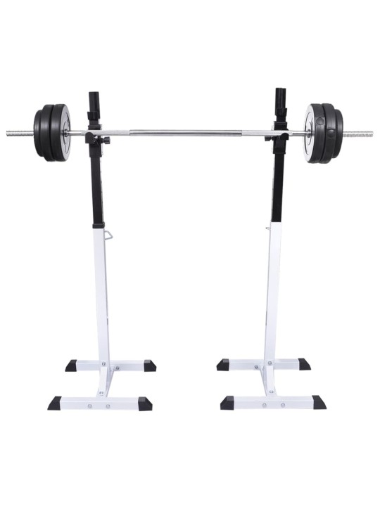 Posilovací stojan se sadou činek barbell a dumbbell 30,5 kg