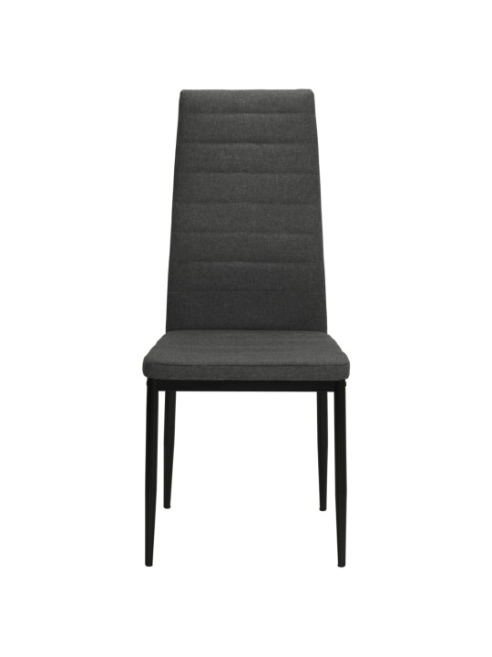 Jídelní židle 6 ks tmavě šedé textil