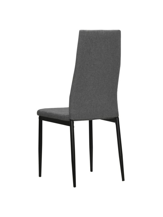 Jídelní židle 6 ks světle šedé textil