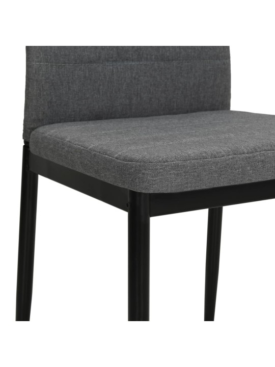 Jídelní židle 6 ks světle šedé textil