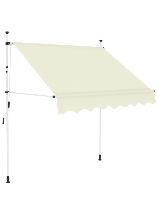 Ručně zatahovací markýza 150 cm krémová