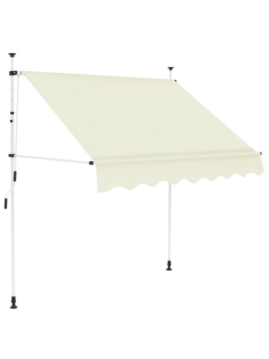 Ručně zatahovací markýza 200 cm krémová