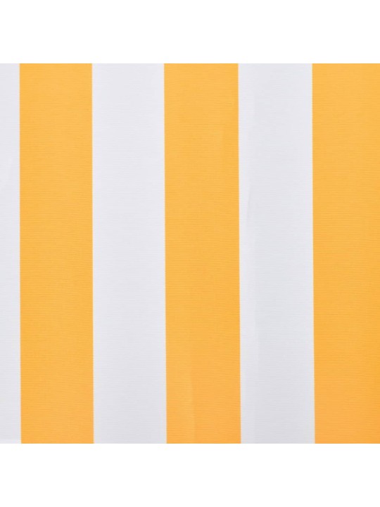 Plachta na markýzu oranžovo-bílá 450 x 300 cm plátěná