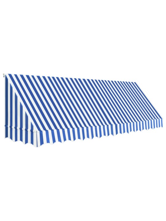 Okenní markýza 400 x 120 cm modro-bílá