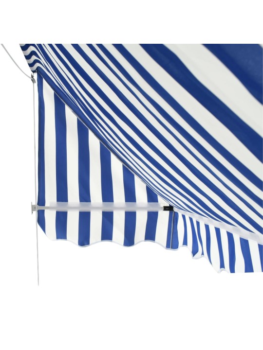Okenní markýza 400 x 120 cm modro-bílá