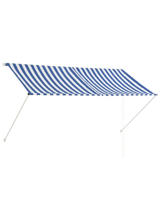 Zatahovací markýza modro-bílá 250 x 150 cm