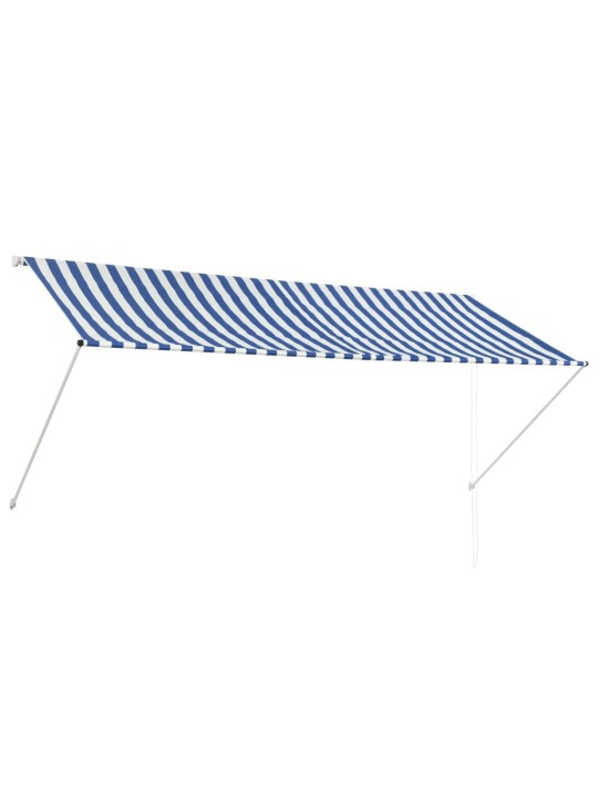 Zatahovací markýza 300 x 150 cm modro-bílá