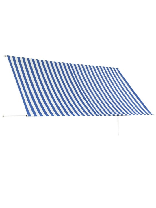 Zatahovací markýza 300 x 150 cm modro-bílá