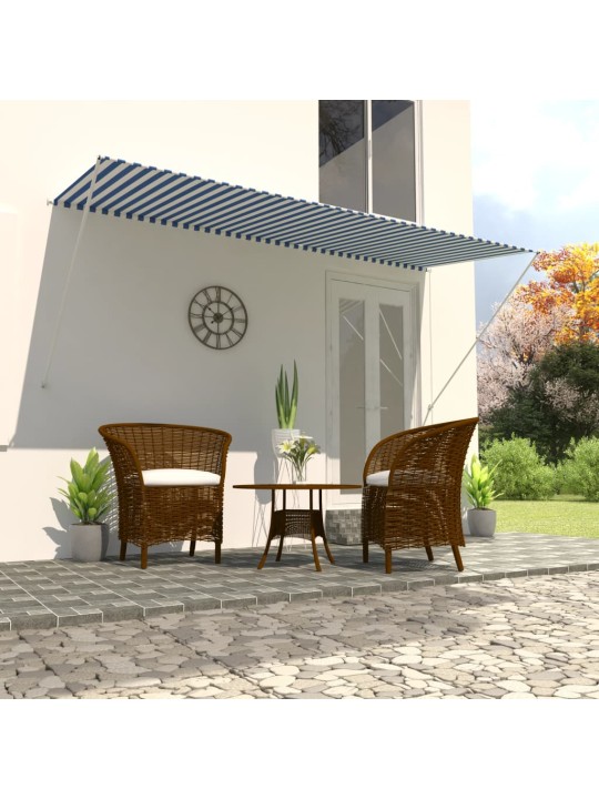 Zatahovací markýza 300 x 150 cm modro-bílá