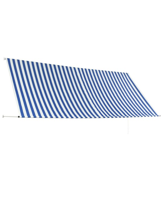 Zatahovací markýza modro-bílá 350 x 150 cm
