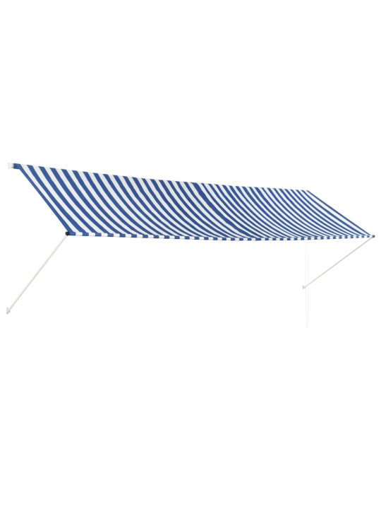 Zatahovací markýza modro-bílá 400 x 150 cm