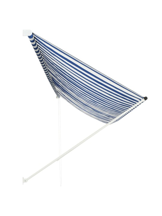 Zatahovací markýza modro-bílá 400 x 150 cm
