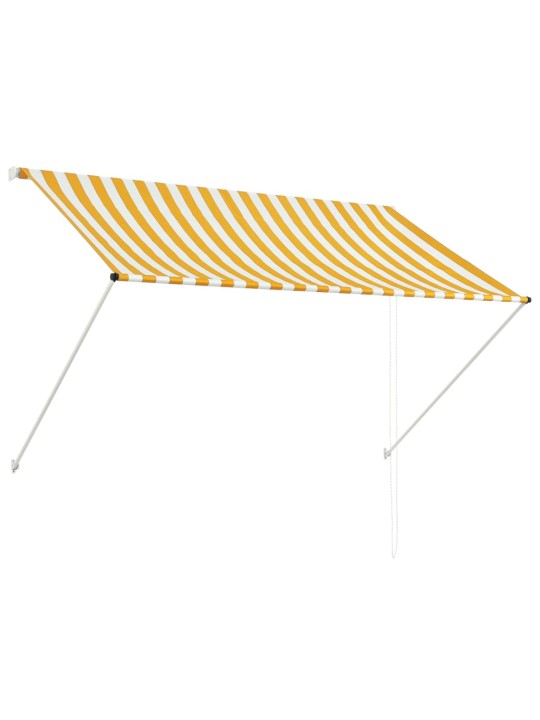 Zatahovací markýza žluto-bílá 200 x 150 cm