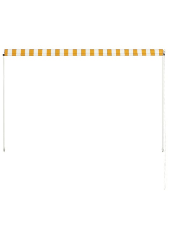 Zatahovací markýza žluto-bílá 200 x 150 cm