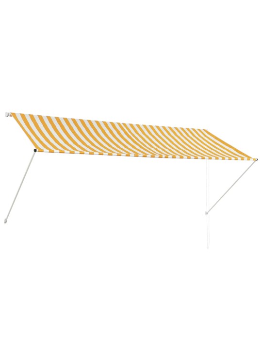 Zatahovací markýza žluto-bílá 300 x 150 cm