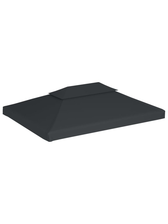 Náhradní dvojitá střecha na altán 310 g/m² 4 x 3 m antracitová