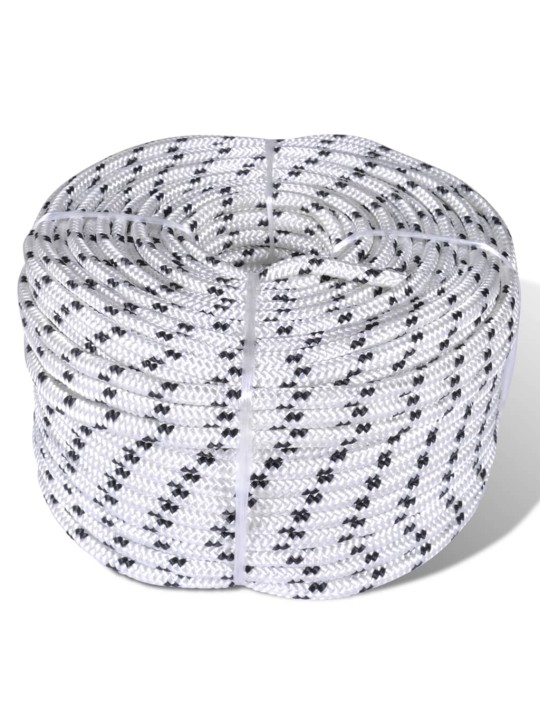 Splétané lodní lano z polyesteru 6 mm 250 m bílé