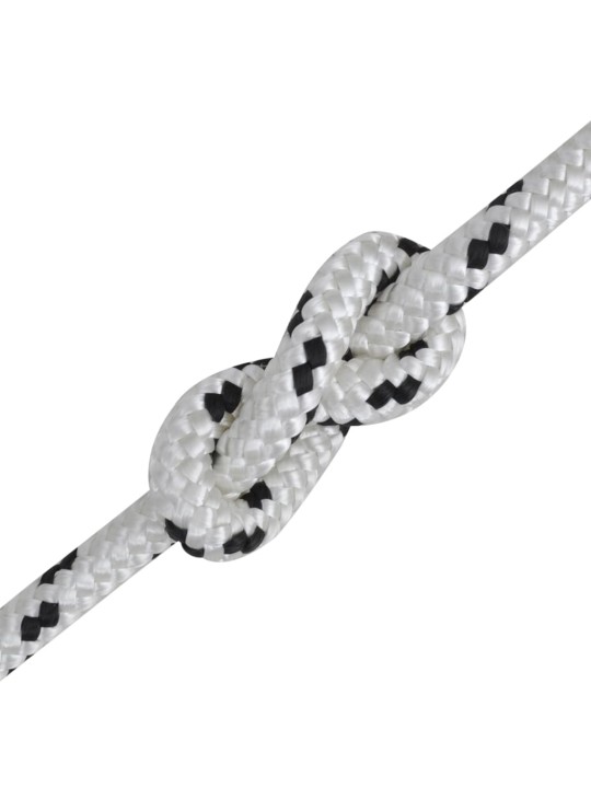 Splétané lodní lano z polyesteru 10 mm 250 m bílé