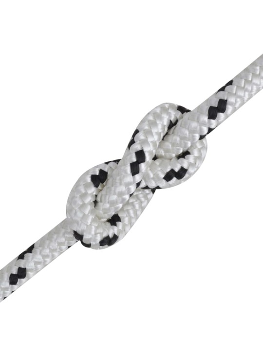 Splétané lodní lano z polyesteru 12 mm 250 m bílé