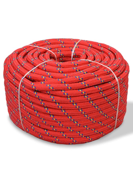 Námořní lodní lano z polypropylenu 8 mm 500 m červené