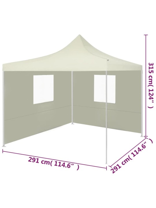 Skládací stan se 2 stěnami 3 x 3 m krémový