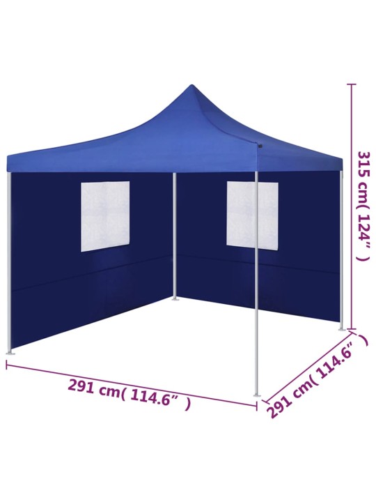 Skládací stan se 2 stěnami 3 x 3 m modrý