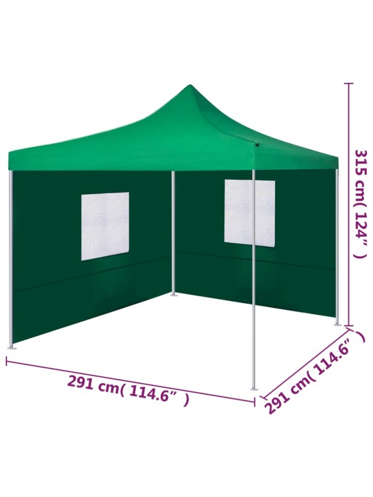 Skládací stan se 2 stěnami 3 x 3 m zelený