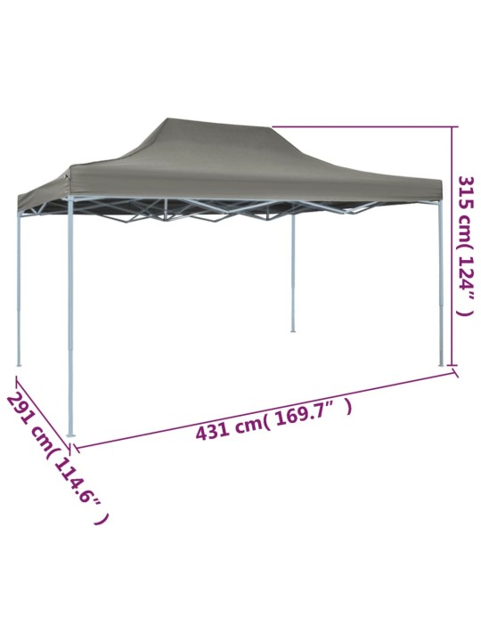 Skládací party stan nůžkový 3 x 4,5 m antracitový