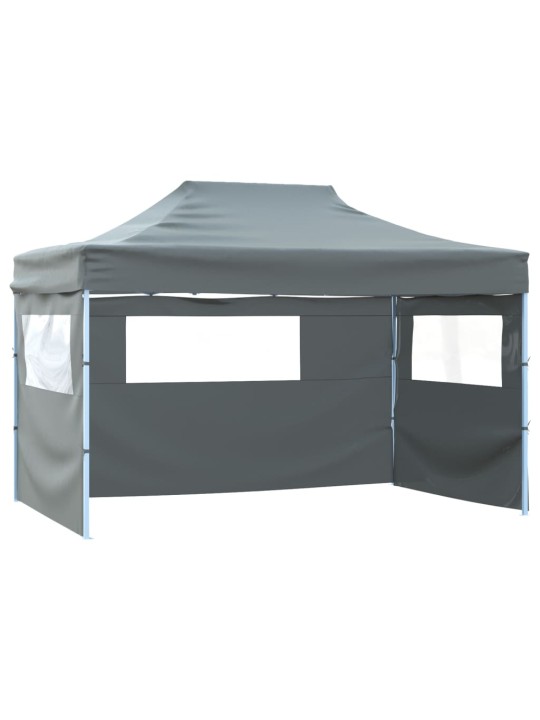 Skládací stan se 3 stěnami 3 x 4,5 m antracitový