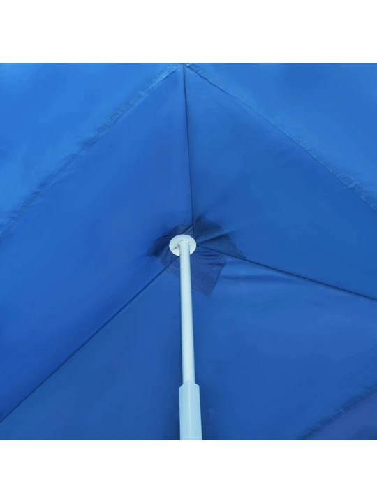 Skládací nůžkový party stan s 8 bočními stěnami 3 x 9 m modrý