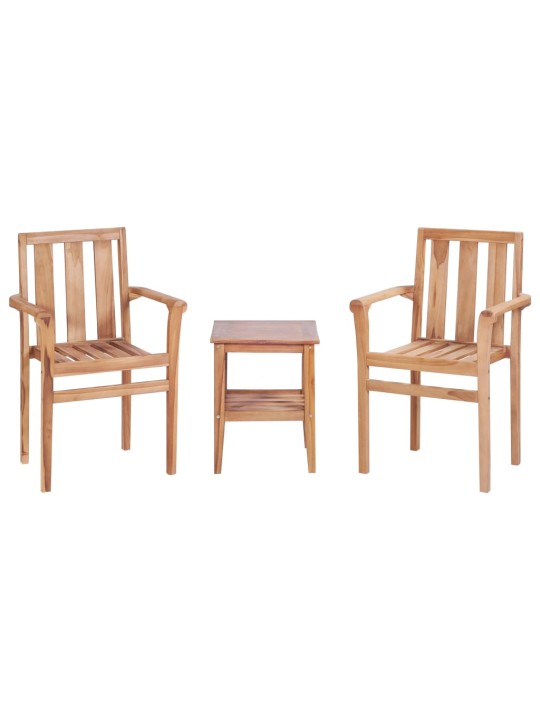 3dílný bistro set masivní teak