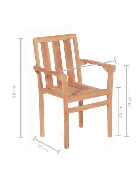 3dílný bistro set masivní teak