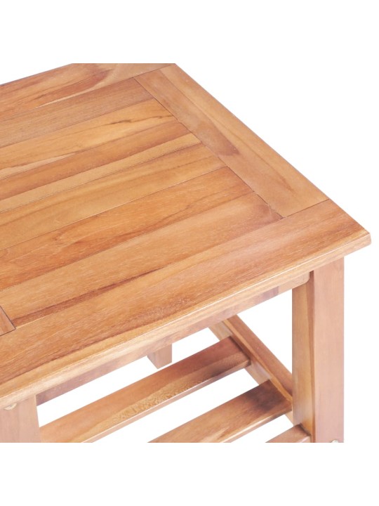 Konferenční stolek 40 x 40 x 50 cm čtvercový masivní teak