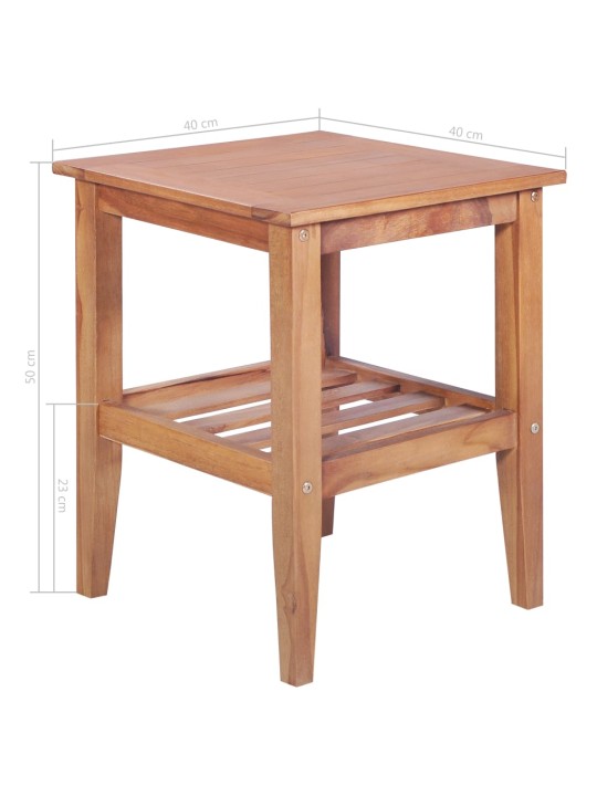 Konferenční stolek 40 x 40 x 50 cm čtvercový masivní teak