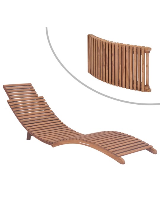Skládací zahradní lehátko masivní teak