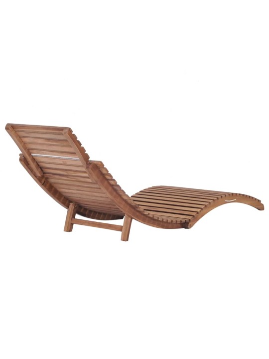 Skládací zahradní lehátko masivní teak