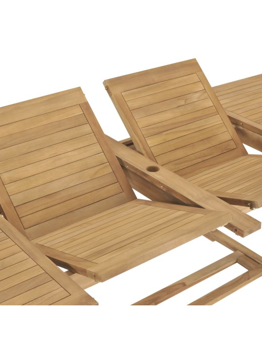 Rozkládací zahradní stůl (180–280) x 100 x 75 cm masivní teak
