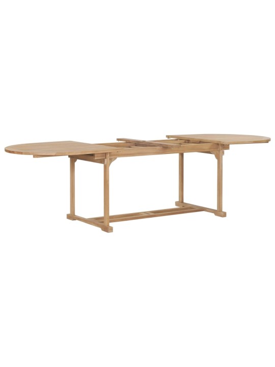 Rozkládací zahradní stůl 180–280x100x75 cm masivní teak oválný